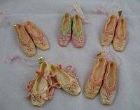 Ballet Shoes Ornaments - Assortment of 5
